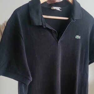 Lacoste t-shirt black men's polo shirt/golf shirt size 6